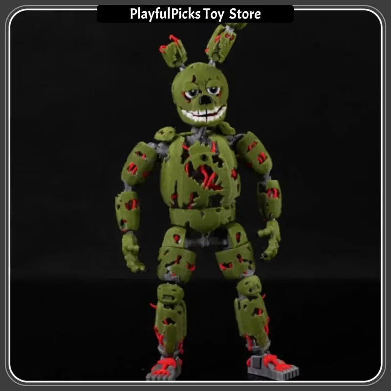 3D Printed 16CM Zombie Springtrap T13 Articulated Action Figure Model Toy Gaming Merchandise Gift Shipped Within 40 Days