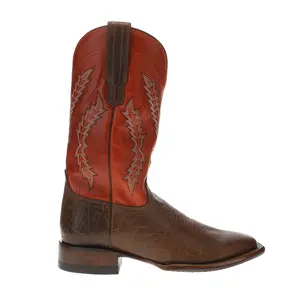 Tecovas Mens The Doc Frontier Square Toe  Casual Boots Mid Calf - Brown, Orange