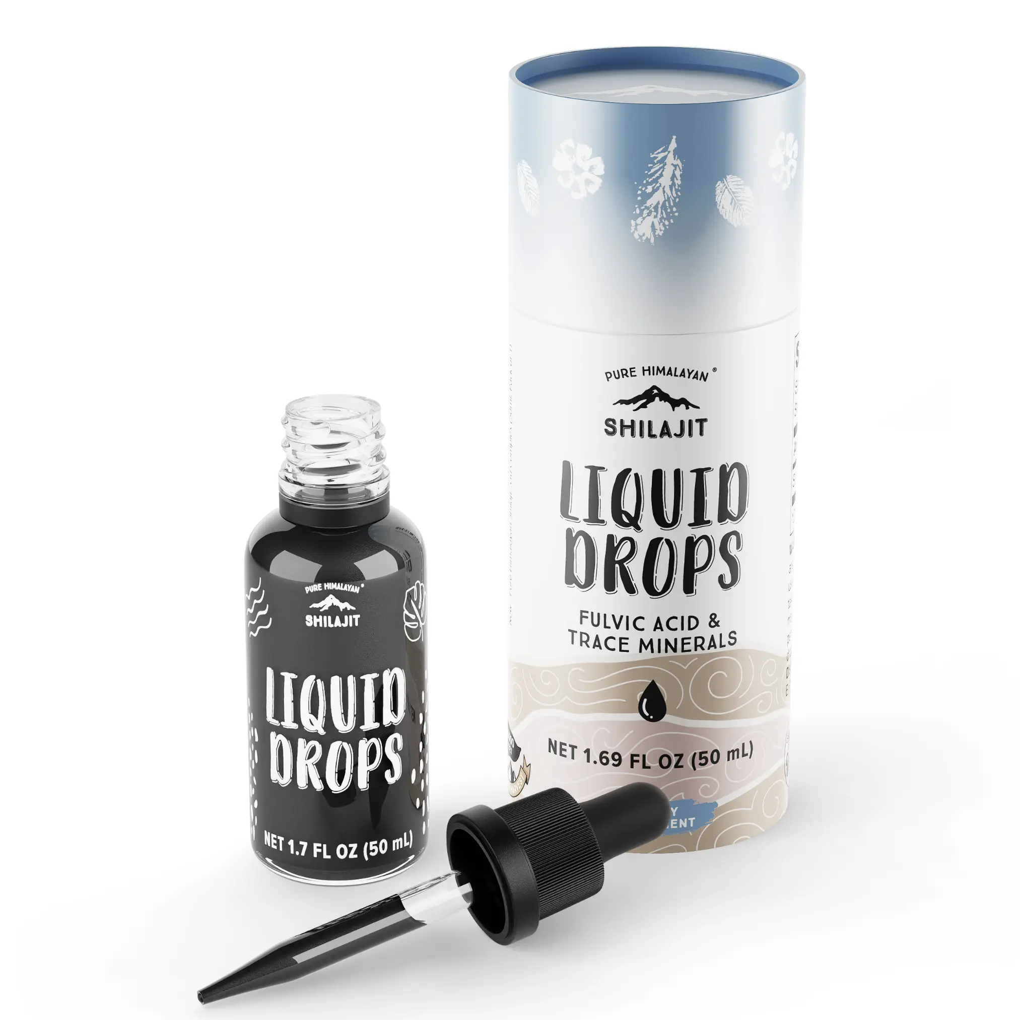 Pure Himalayan Shilajit, Liquid Drops, Authentic & Pure, Natural Trace Minerals & Fulvic Acid Complex (50ml, Pack of 1)