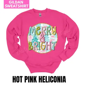 Merry & Bright Circle GILDAN Sweatshirt