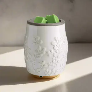 Flip Dish Wax Melt Warmer Porcelain Collection for Room/ Home Decor with Silicone