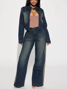When In Rome Moto Denim Jacket - Dark Wash