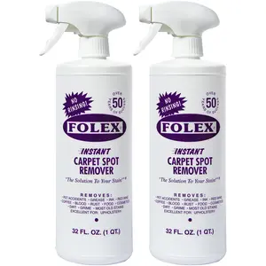 2 Pack Folex 32 oz Instant Carpet Spot Remover Carpet Cleaner - Removes Pet Accidents, Grease, Red Wine and More