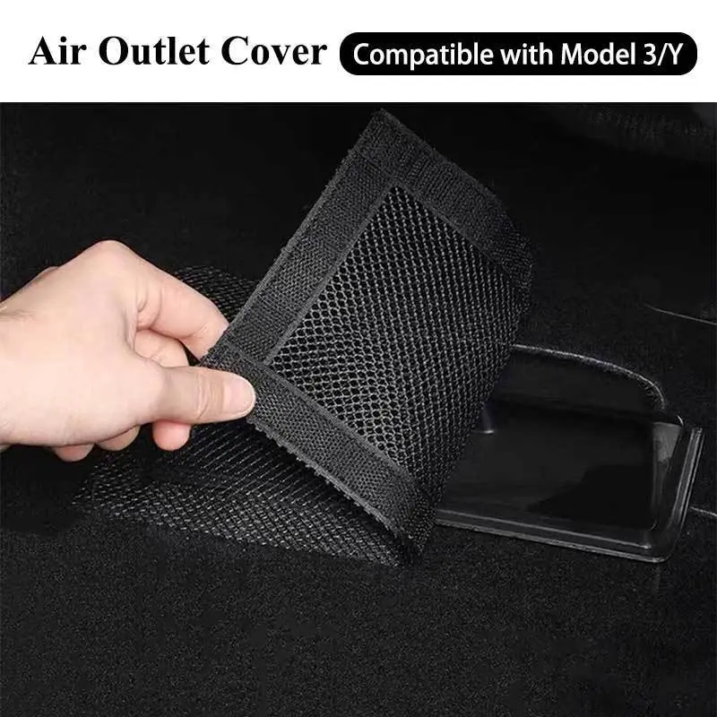 Compatible with Tesla Model 3 Model Y Car Air Outlet Cover Rear Under Seat Air Vent Anti-blocking Dust Covers 2/4pcs Ventilated Cover