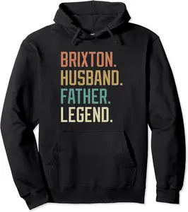 Brixton Husband Father Legend Father's Day Retro Pullover Hoodie - Elaynavi Shop 20B0BDLVGTRS