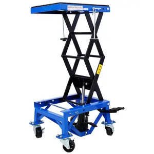 DONEXT 300 lbs Hydraulic Motorcycle Scissor Jack Lift, Lightweight-Portable, Non-Slip Rubber Top, Lockable Wheels, Secure Elevation Stand for Small Dirt Bikes
