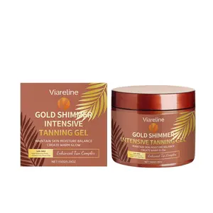 VIARELINE Intensive Tanning Gel Carrot Seed Oil Nourishing Mica Brightening Healthy Tan Tanning Gel