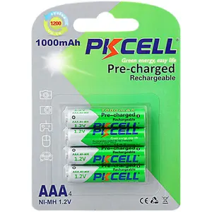 212 MAIN 1.2V Precharged Low Self-Discharge NiMH AAA Type Rechargeable Batteries (1000mAh, Portable Set of 4) for Remote, Digital Sports & Outdoor Cycling Equipment