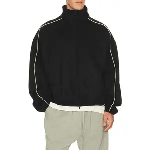 Fear of God ESSENTIALS Signature Modern Track Jacket in Vintage Black