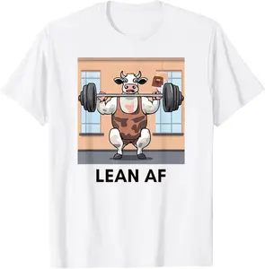 Lean Beef Cow Weightlifting Lean Af Lean Beef Patty T-Shirt