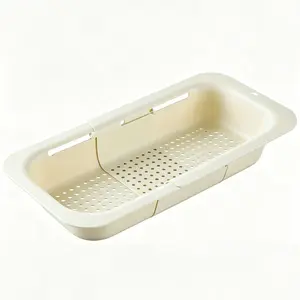 Expandable Large-Capacity Kitchen Sink Strainer, Can Be Placed Over The Sink As A Draining Basket, Used For Washing Vegetables And Fruits, Draining Cooked Pasta And Dried Vegetables, And Draining Bowls, Chopsticks, Plates And Cutlery.