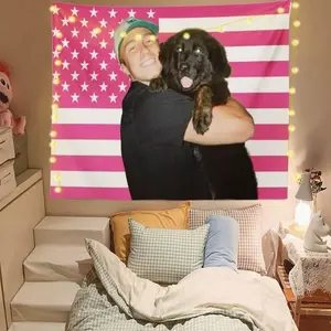 Starkey Funny Tapestry ,Rafe Cameron American Flag Pink funny Tapestry,3x5Ft Drew poster starkey ,For College Dorm Room,Outdoor Parties, Gift, Decor Decoration
