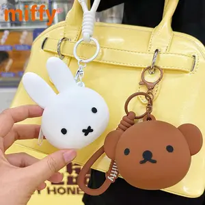 Kawaii Miffy Boris Cute Coin Purse Cartoon Rabbit Soft Silicone Mini Multifunctional Storage Bag Decoration Pendant Girl Gift