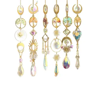 Natural Gemstone Suncatcher - 41-43cm Crystal & Stone Pyramids, Angels Figurines, Raw Geodes & Clusters, Brazil Crystal Geodes