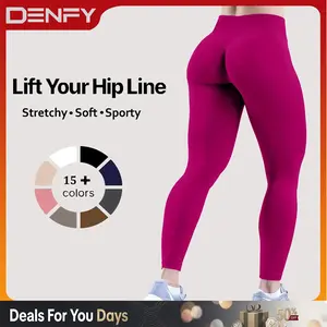 DENFY Impact Leggings Fitness Gymwear Tummy Control Scrunch Butt Lifting Sportswear Workout Yoga Gym Pants