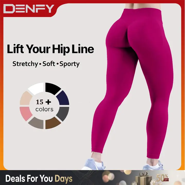 [SIZE UP 1] DENFY Impact Leggings Fitness Gymwear Tummy Control Scrunch Butt Lifting Sportswear Workout Yoga Gym Pants