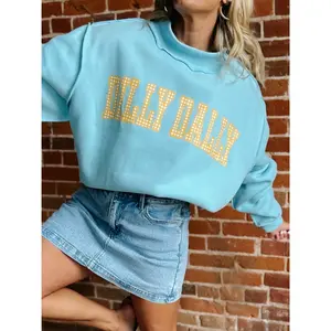The Dilly Dally Reversible Mock-Neck Sweatshirt, Blue