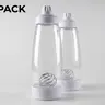 Hand-crank batter mixing bottle, batter dispenser, cream whisk pitcher, pancake mixing bottle with measurement markings — for quick preparation of pancakes, cakes, and batter; simple, easy-to-clean kitchen tools suitable for making simple meals.