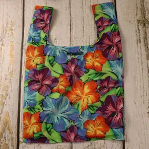 Aloha Hawaii Waterproof Beach Market Bag with Vibrant Floral Design and Durable Construction