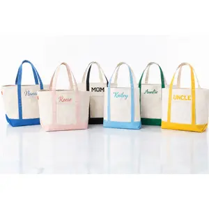 Custom Personalized Embroidered Canvas Tote Bag