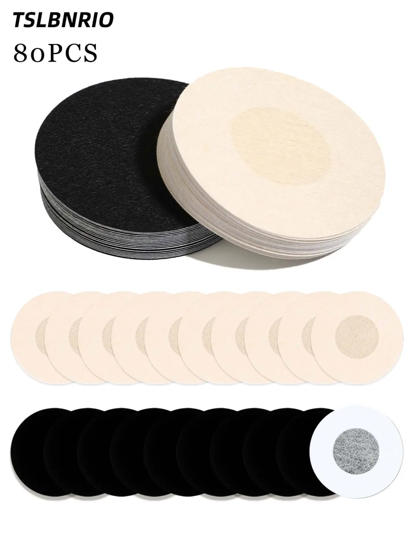 Reusable Nipple Covers for Men & Women, Breathable Waterproof Non-Woven Material, Sports Running Gym Wear, /milk Color, 6cm Diameter, Bra