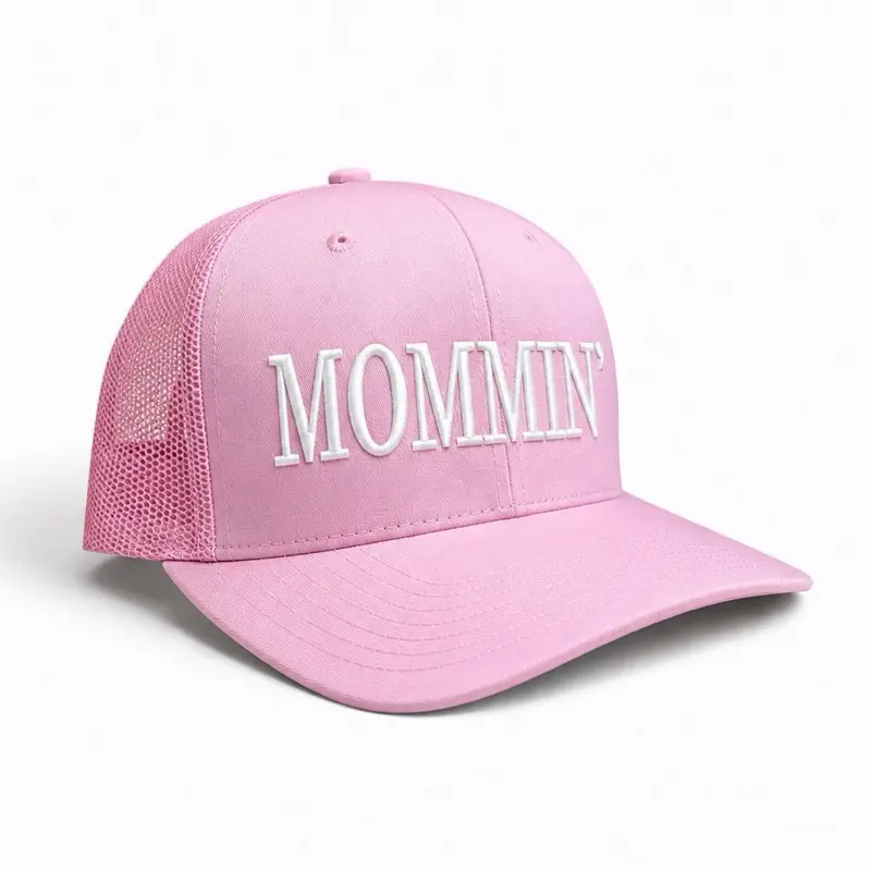 MOMMIN' Trucker Mesh Hat, Adjustable Casual Cap for Moms