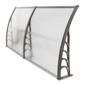 80" x 40" Door Window Awning Exterior, Polycarbonate Cover Entry Door Outdoor Patio Awning Canopy, Front Door Overhang Awning for Sun Shutter, UV, Rain and Snow Protection, Hollow Sheet (Clear Board)