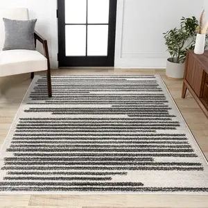 JONATHAN Y Khalil Modern Berber Stripe Indoor Area Rug; for Living Room, Kitchen, Bedroom, Dining Room, Office