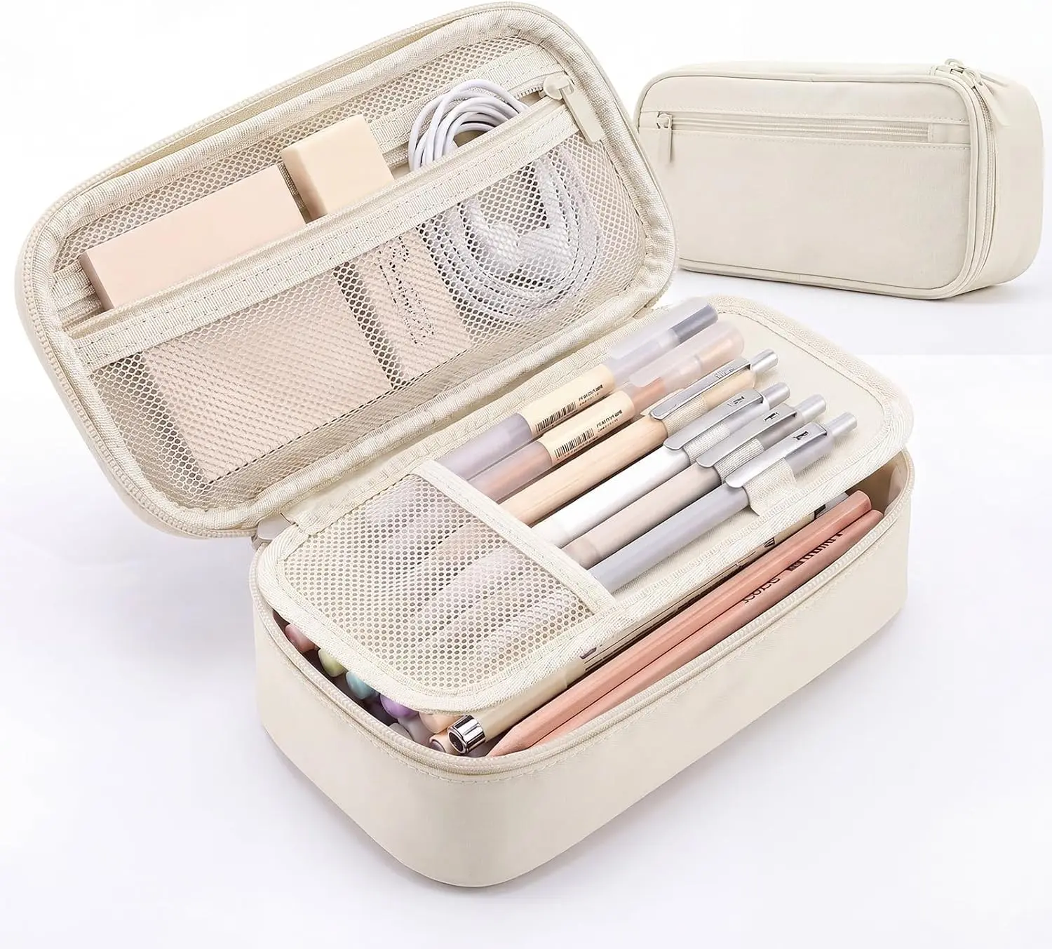 WEMATE Pencil Case, Large Storage Organizer, Makeup Bag, Teacher Must - have, Big Pencil Pouch, Marker Case for College Gift