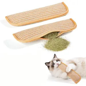Cat Toy Set (2-piece), contains 6000mg of A+ grade organic catnip, made of soft sisal material, suitable for indoor kittens to scratch and kick, fun interactive chew toy that keeps bored cats entertained