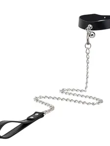 New style wedding bell PU collar necklace, leash, bondage neck collar, decoration, party accessory