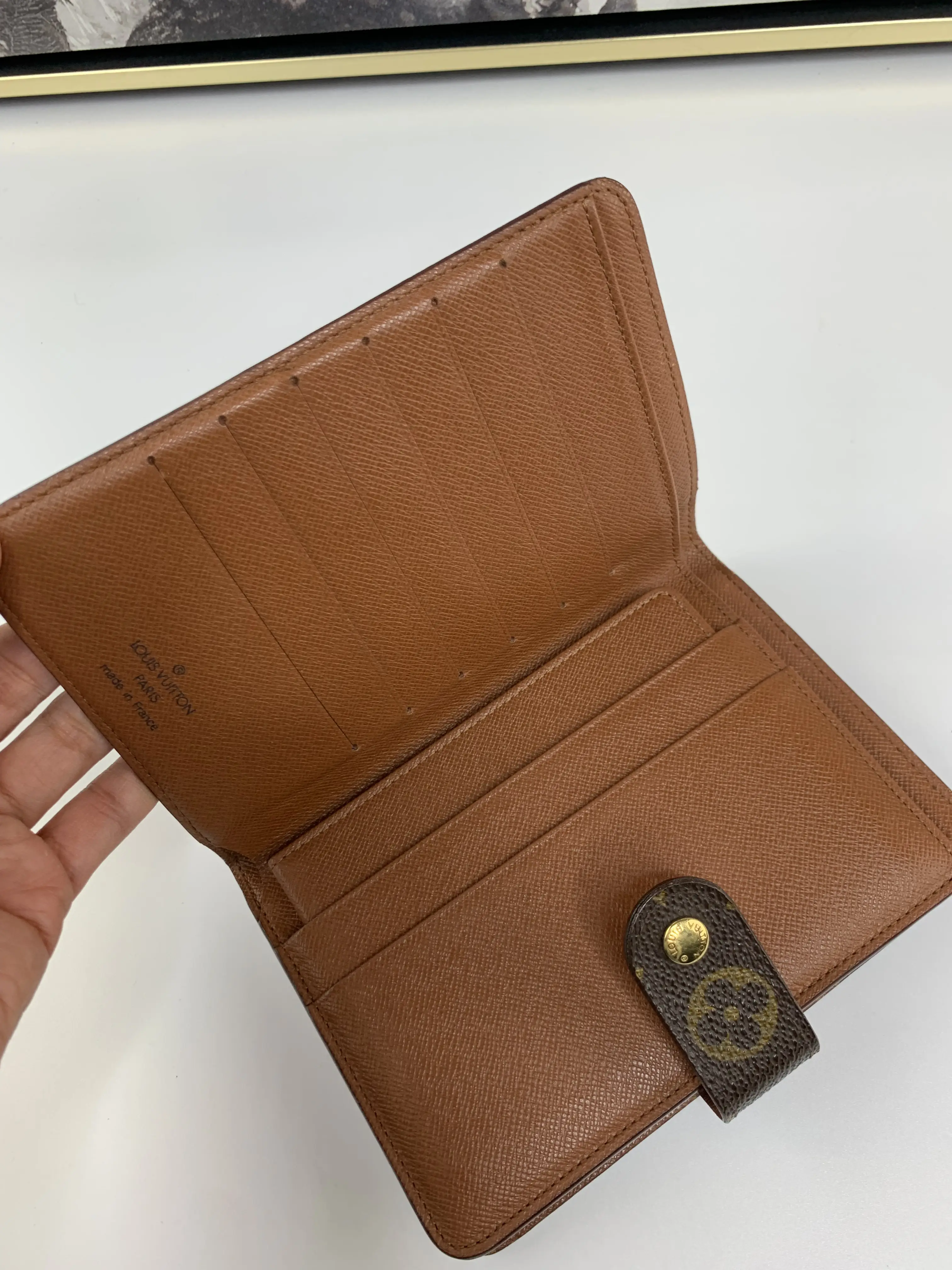 Pre-owned Louis Vuitton canvas Small Leather Goods Passport Zippy Wallet