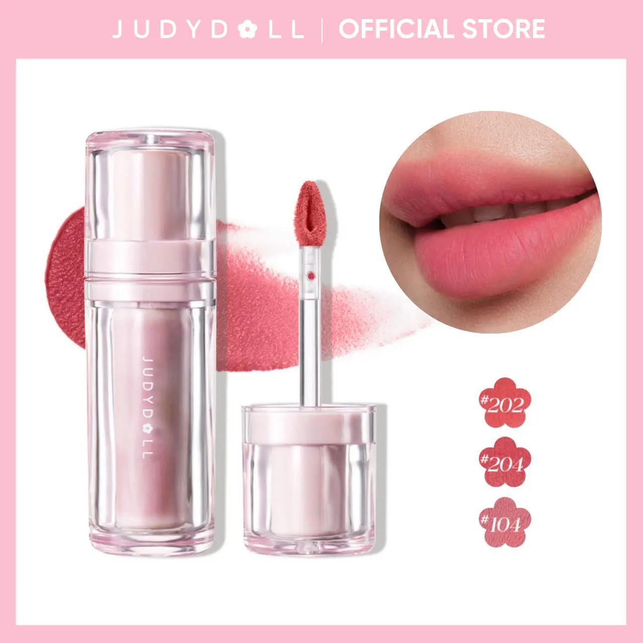 JUDYDOLL Little Magnet Lip Mud, Blur, Matte Lip Gloss, Velvet Effect, Creamy Matte Lipstick, Smooth, Non-Stick, Waterproof, Long-Lasting, Not Easy To Fade, Tinted Lipstick, Makeup, Cosmetic, Refresh Look, Summerwins