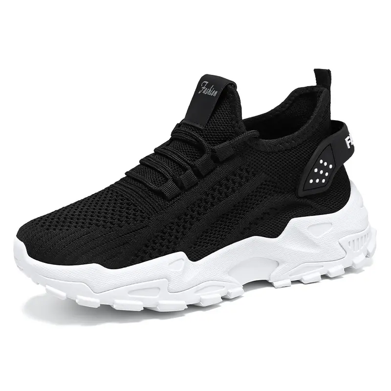 Women's Sporty Knit Sneakers - Breathable, Cushioned Thick Sole, Leg-Lengthening Visual Effect, Ultra-Comfortable for Daily Outings & Workouts, Trendy Fashion Casual Athletic Shoes (Multiple Colors), Sporty Sneakers, Thick Sole Sneakers