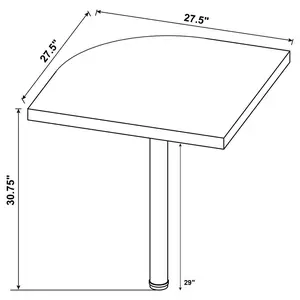 Skylar Square Corner Table Cappuccino