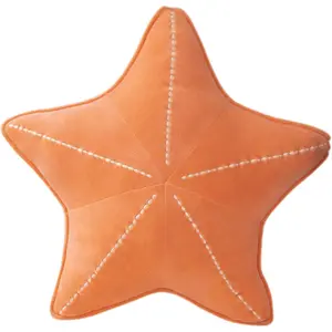 Pillow for Floor, Sofa, Reading Cushion (Orange, 19.6in)