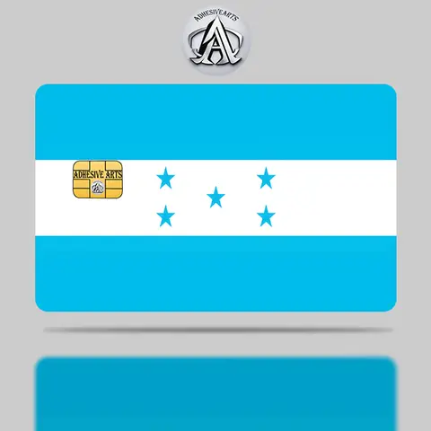 Honduras Flag Debit Card Skin/Sticker - High Quality Vinyl for Customization and Personalization vinyl sticker