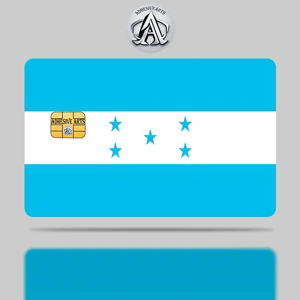 Honduras Flag Debit Card Skin/Sticker - High Quality Vinyl for Customization and Personalization vinyl sticker