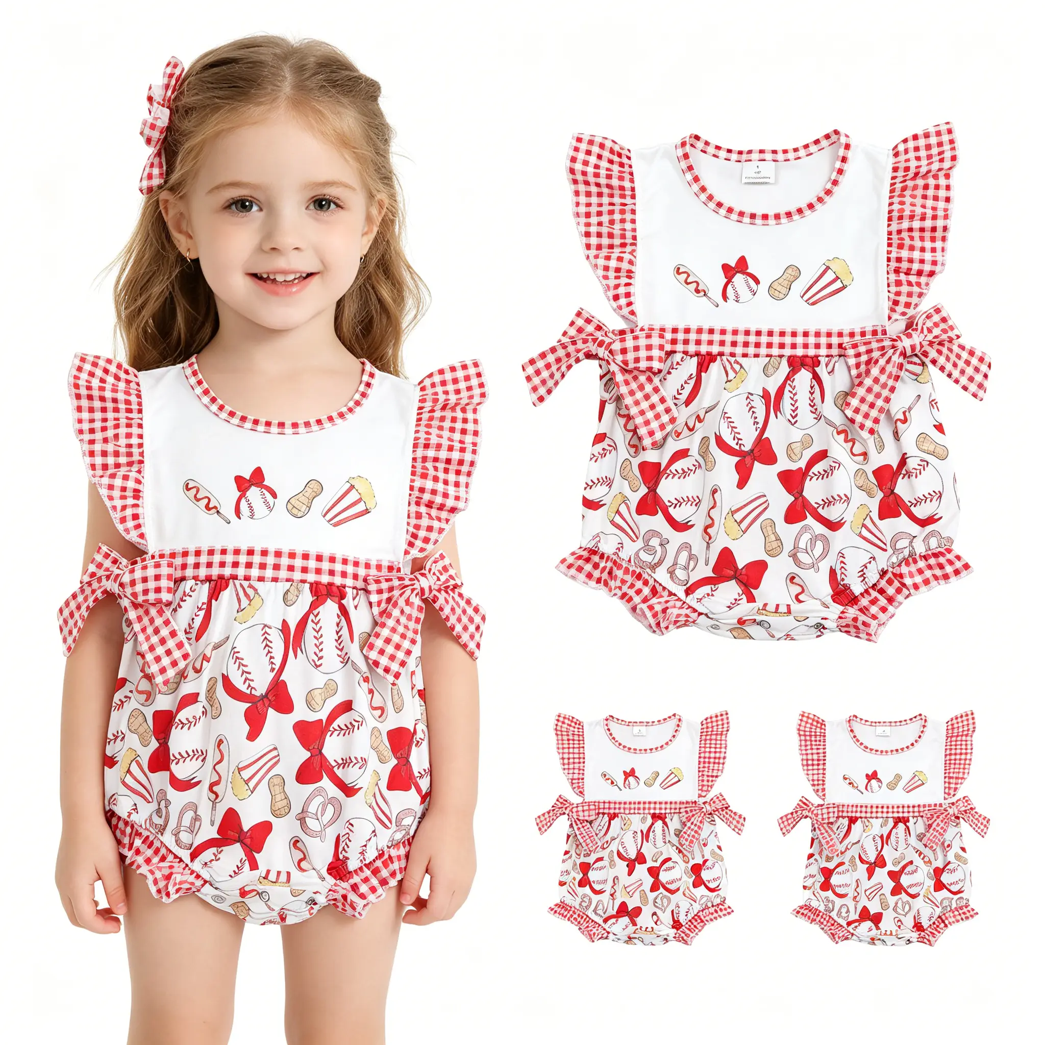Baby Girl Baseball Bubble Girl Summer Clothes Onesie Baby Stuff