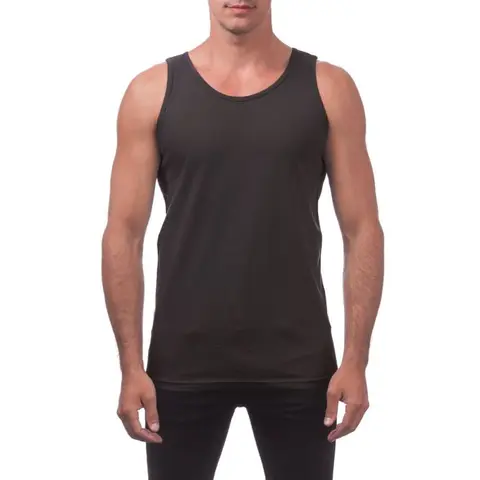 Pro Club Men's Cotton Plain Relaxed-Fit Soft Fabric Tank Top - Athletic, Lightweight, Loose Breathable Undershirt with Comfortable Hem, Ideal for Daily Wear (Note: Do Not Dry Clean)