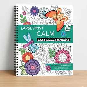 Large Print Easy Color & Frame - Calm (Stress Free Coloring Book) Spiral-bound – November 29, 2020