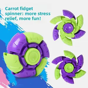 Carrot Knife Fluorescent Armor Fidget Spinner Creative Magnetic Armor-Bursting Model Rotating Stress Relief Toy for Boys