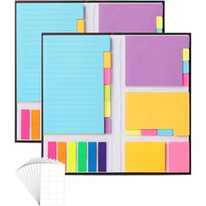 - Sticky Note Set, 2 Sets, 820 count, Vibrant Colors, Sticky Notes Tabs, Divider Sticky Notes, Office Supplies,  to School Supplies