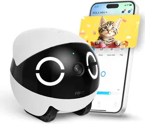 2K Movable Pet Camera Robot – Battery-Powered Indoor Cam with Phone App, One-Touch Call, 2-Way Talk, Night Vision & Motion Detection