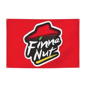 Funny Flag Finna Nut Flag Pizza 3x5 Feet Banner Poster with Brass Grommets for College Dorm Room Decor