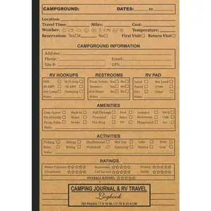 Camping Journal and RV Travel Log Book: Family Camping Memory Keepsake | Caravan Road Trip Planner to Record Campground and Campsite Notes