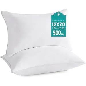 12 x 20 Pillow Inserts (Set of 2), Rectangle Square Interior Sofa Pillow Insert Pair, White Decorative  Pillow for Bed Couch Living Room
