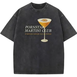Pornstarr Martinii Club Wash Tee, Gangster Wash tee