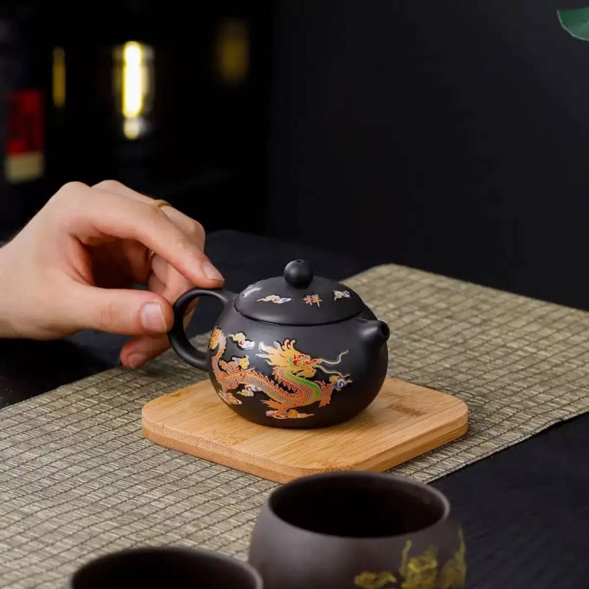 Dragon Teapot — Chinese Hand-Painted Porcelain