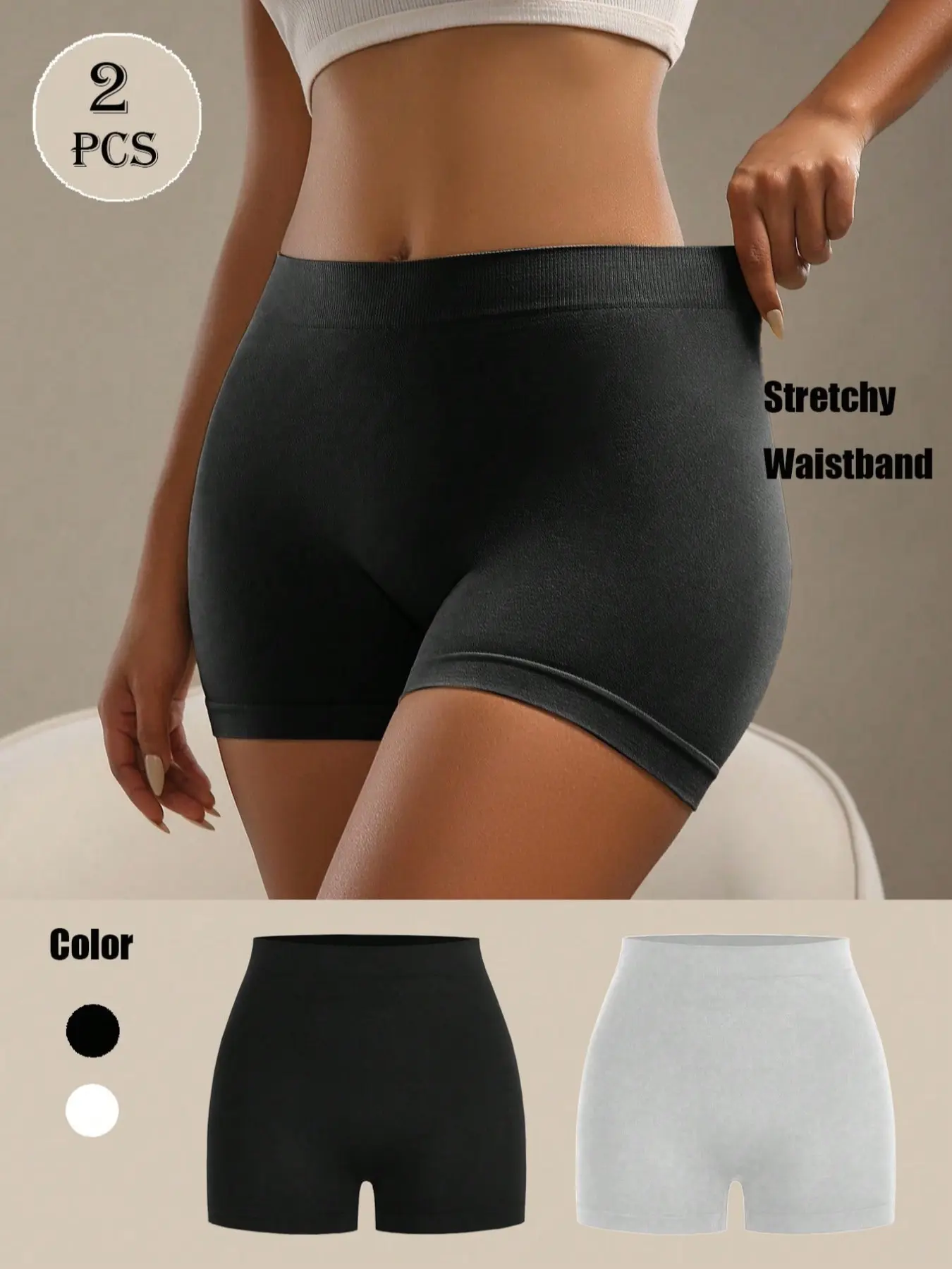 Seamless high compression Shapewear Shorts Shaper for Women, firm Tummy Control Underwear and Shaping Skirt Shorts, Basic Style for All Seasons, 2-Pack